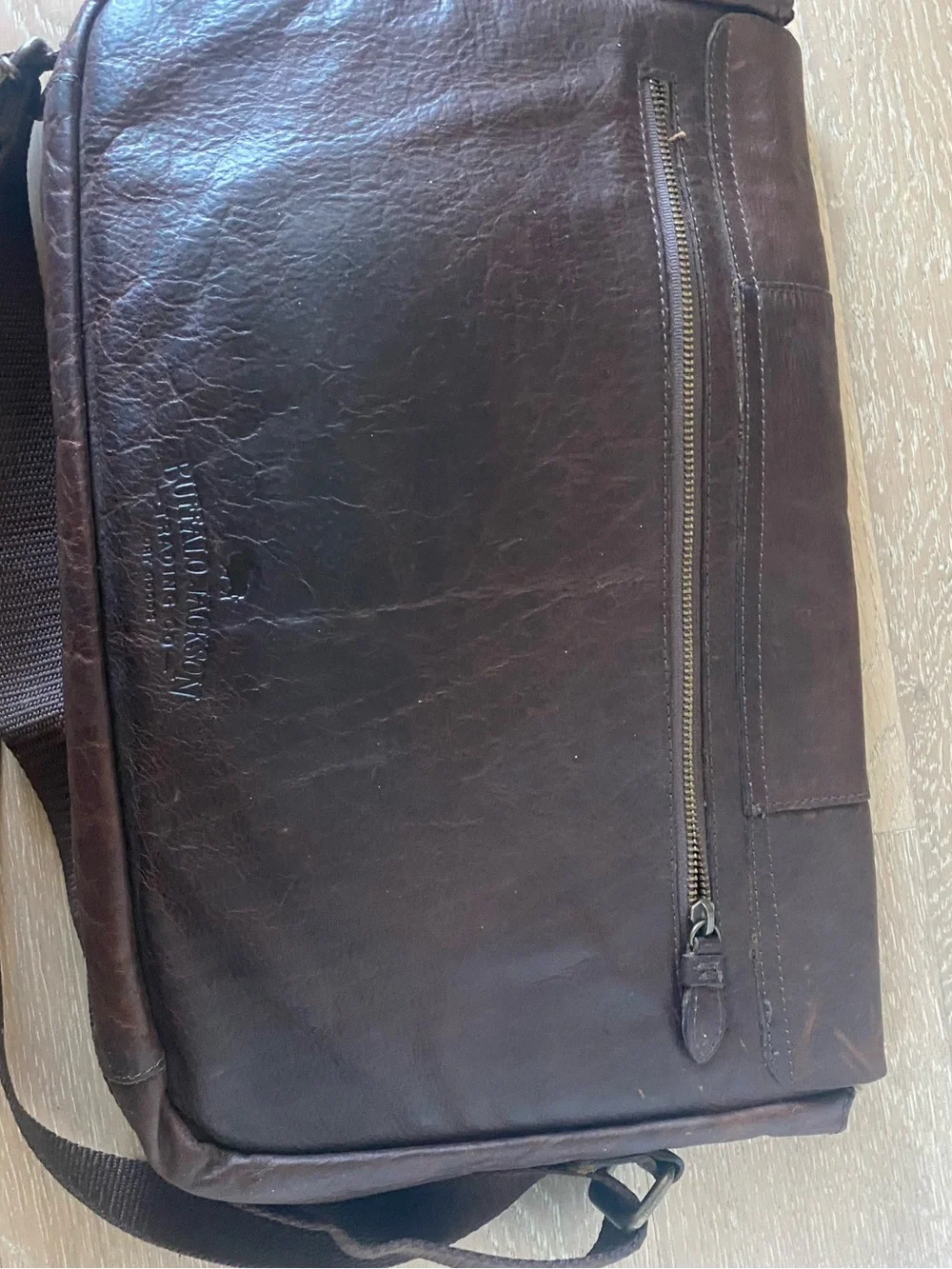 Buffalo Jackson WALKER brown soft Leather Messenger Bag EXCELLENT CONDITION